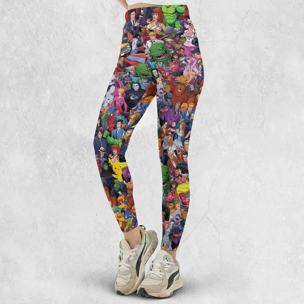 All-Genre Cartoon Mashup Legging - 2