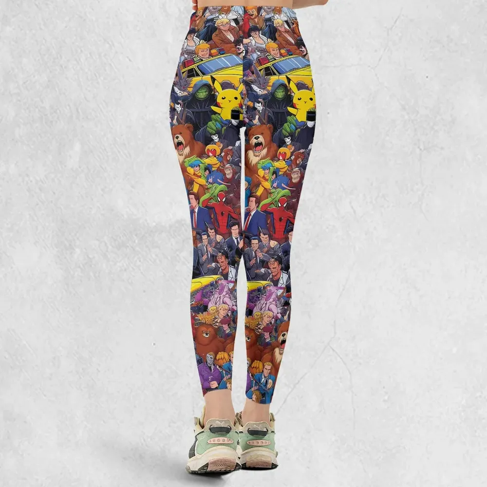 All-Genre Cartoon Mashup Legging - 3