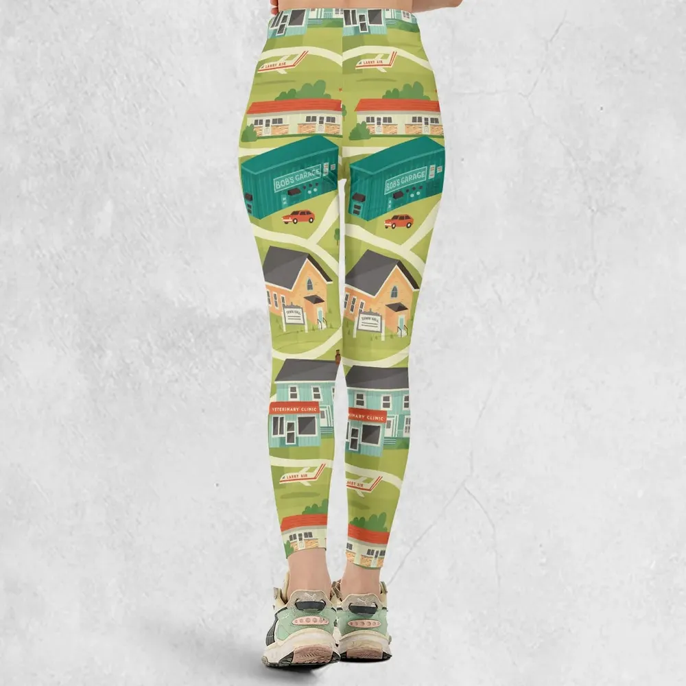 Schitt's Creek Town Map Legging - 3