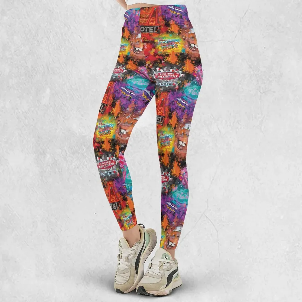 Neon Radiator Spring Cars Legging - 2