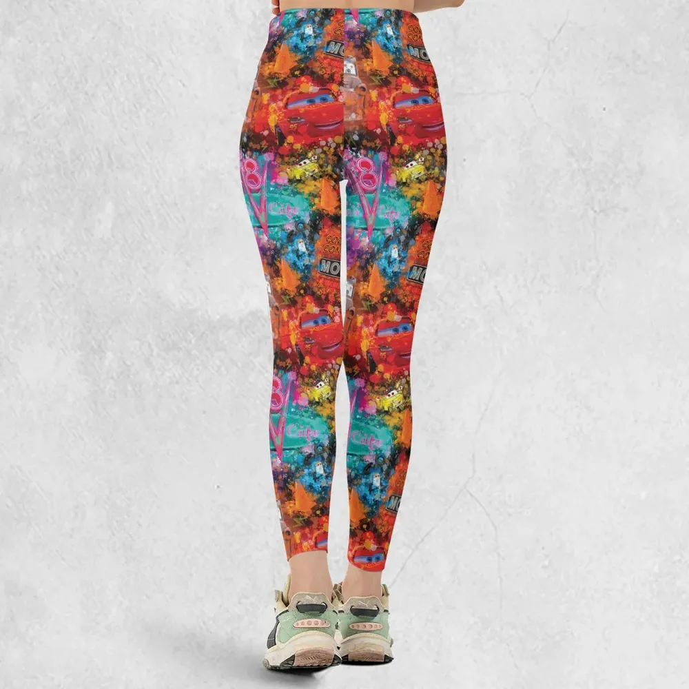 Neon Radiator Spring Cars Legging - 3