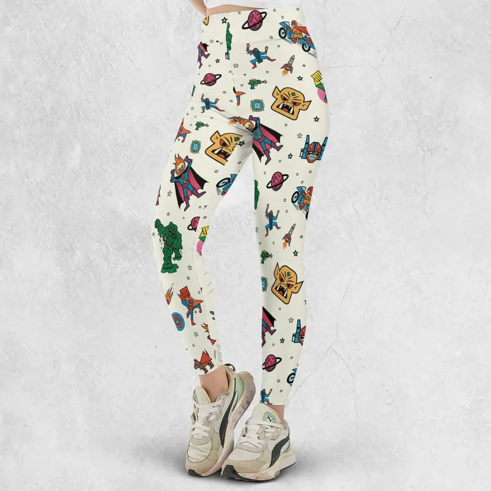 Nastalgic Cartoon Villains Legging - 2