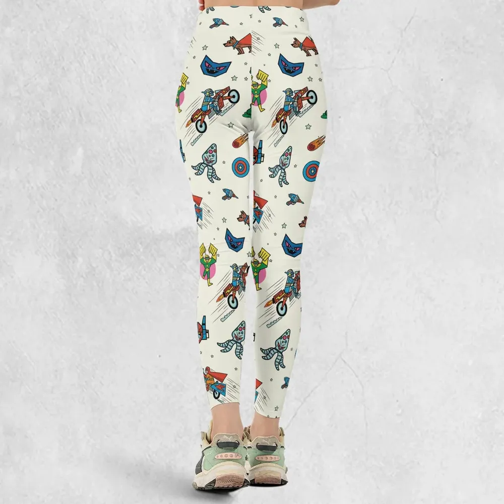 Nastalgic Cartoon Villains Legging - 3
