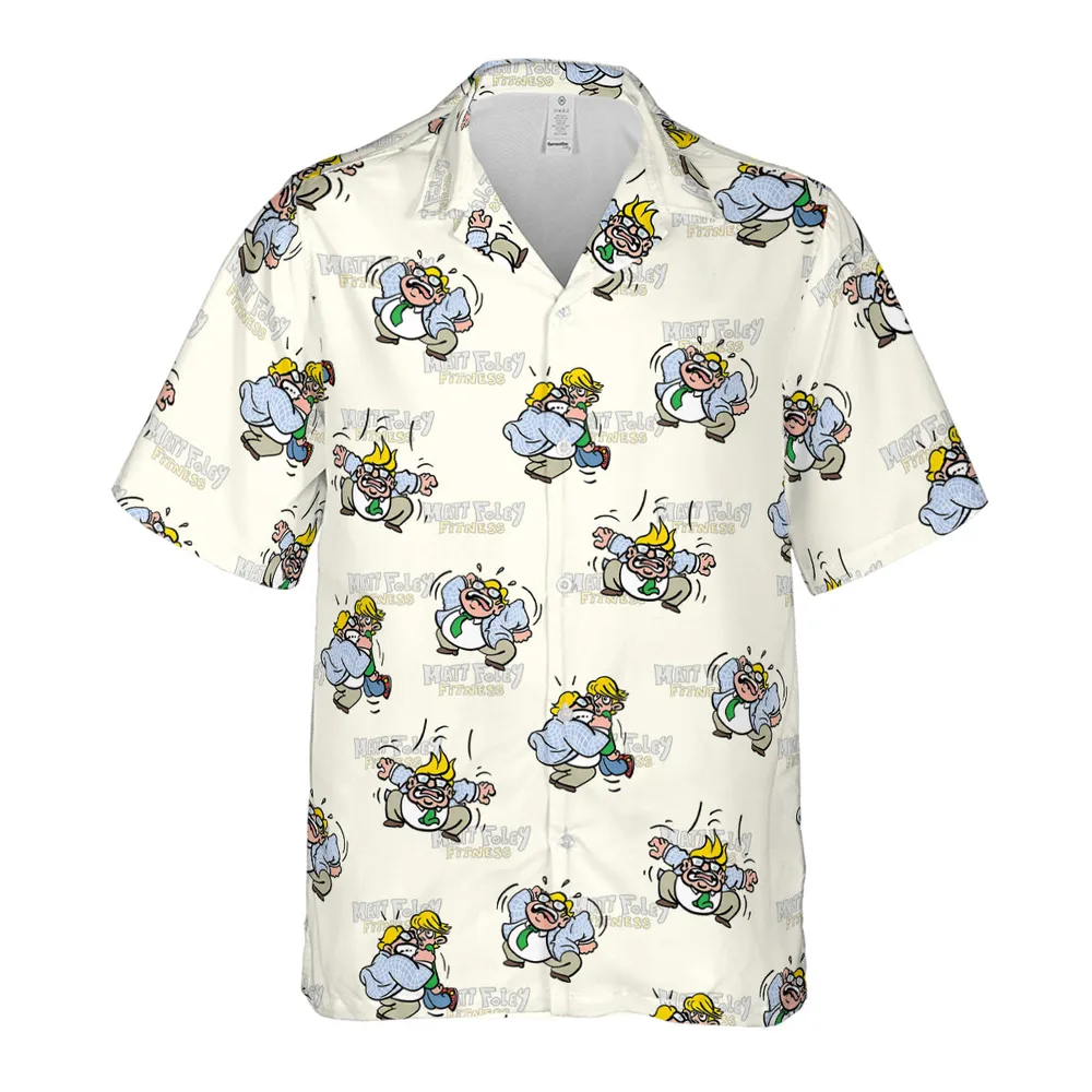Matt Foley Fitness Exercises SNL Hawaiian Shirt - 2