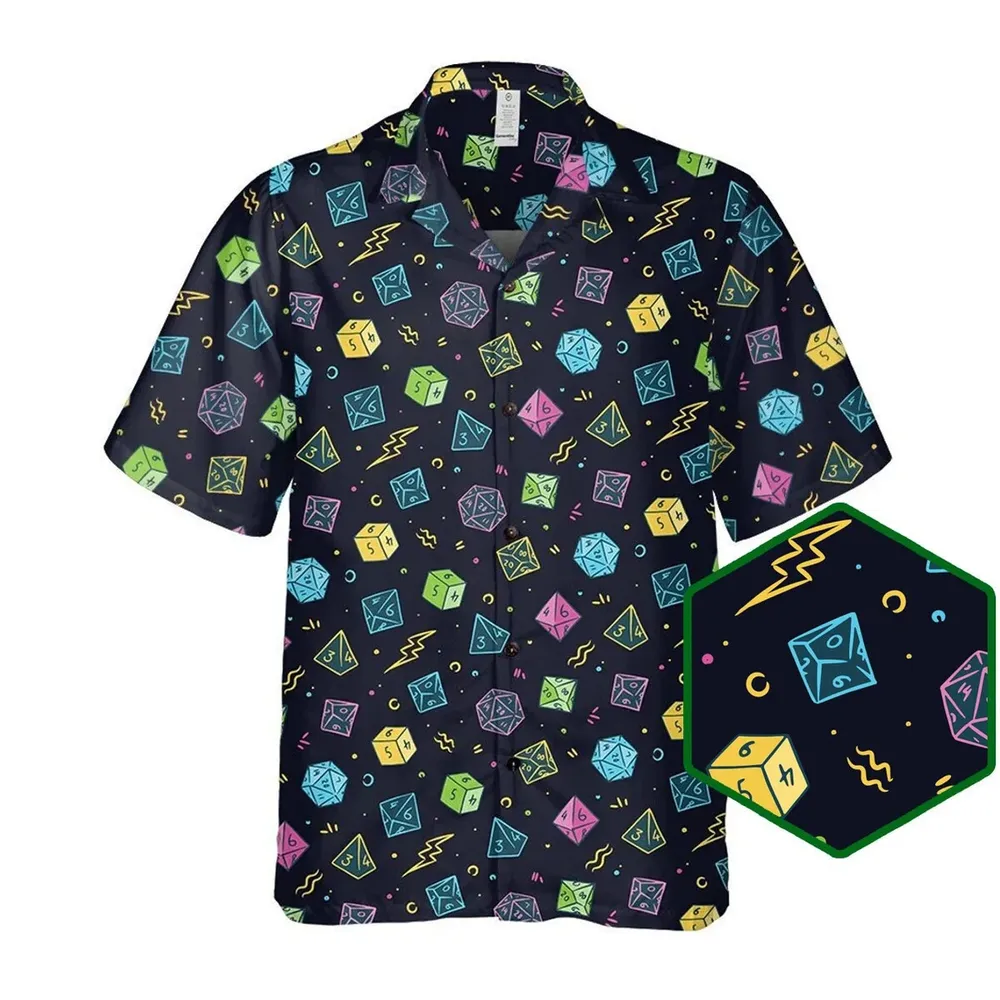 DnD Dice Set Hawaiian Shirt - 1