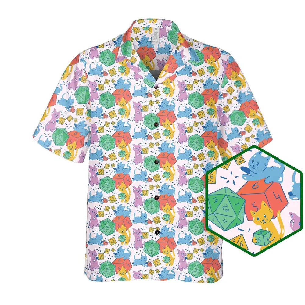 Dungeons And Cats Hawaiian Shirt - 1