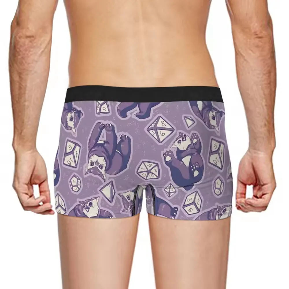 Purple Owlbear Underwear Men's Boxer Briefs - 3