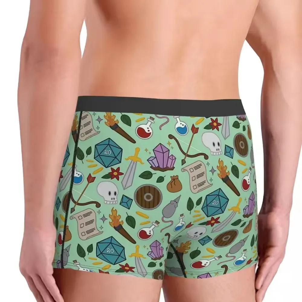 DnD RPG Pattern Underwear Men's Boxer Briefs - 3