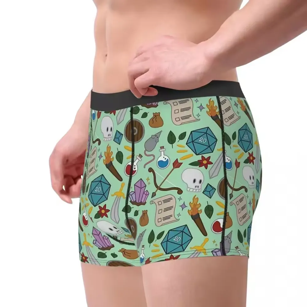 DnD RPG Pattern Underwear Men's Boxer Briefs - 1