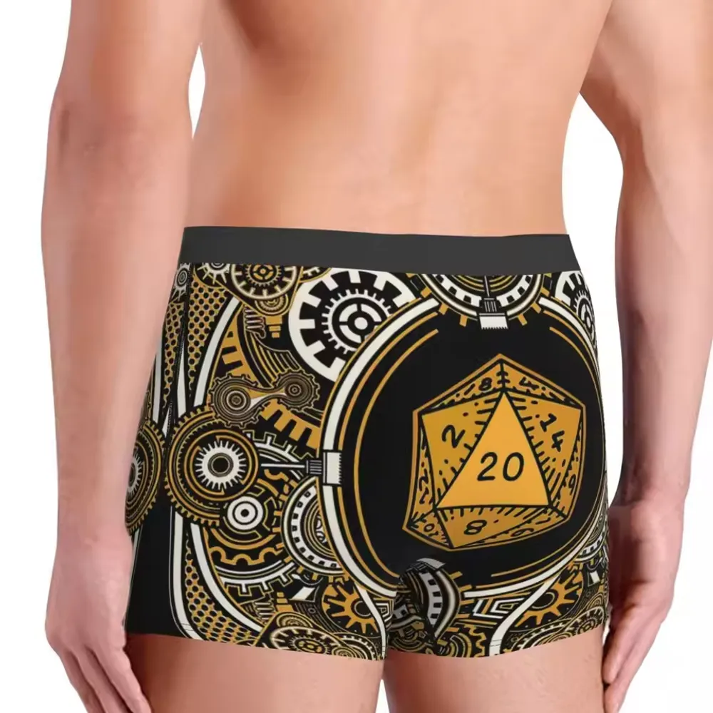 D20 Steampunk Gear Underwear Men's Boxer Briefs - 1