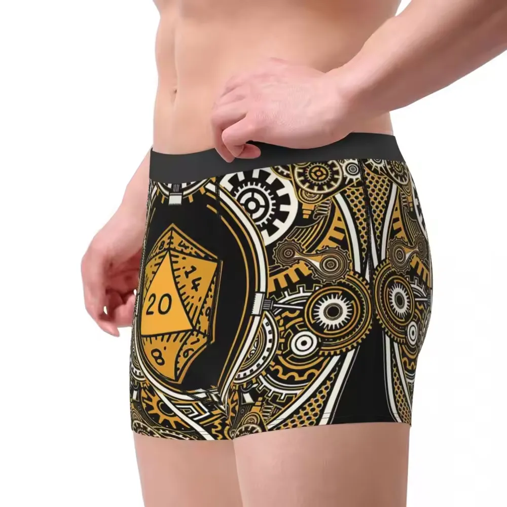 D20 Steampunk Gear Underwear Men's Boxer Briefs - 3