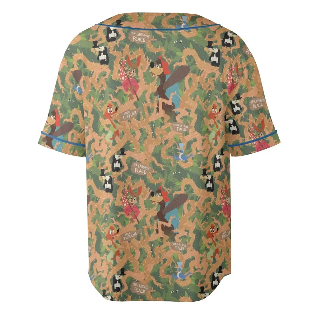 Flowing Down Splash Mountain Unisex Baseball Jersey - 4