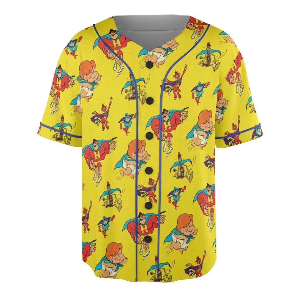 The Mighty Heroes Characters Unisex Baseball Jersey - 3