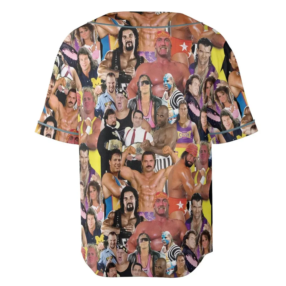 Early 90s Great Era Of WWF Unisex Baseball Jersey - 4