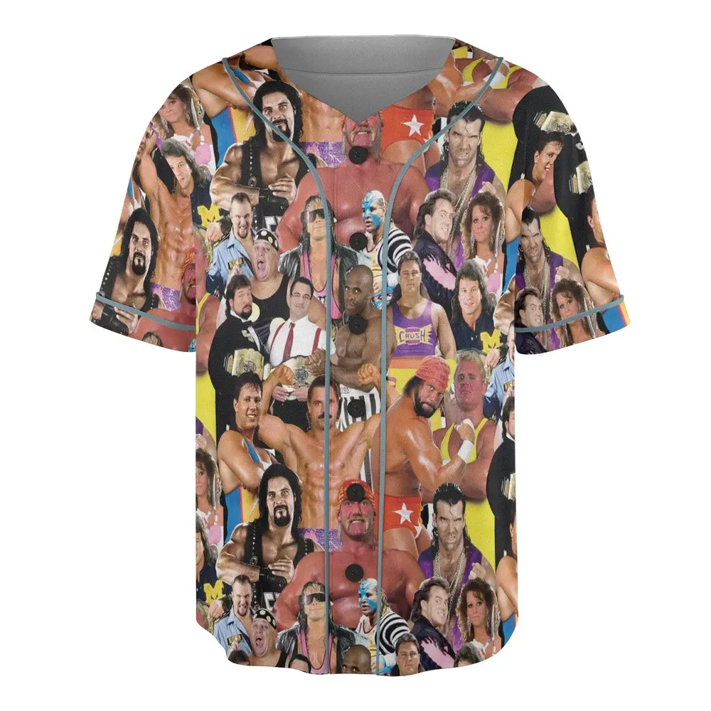 Early 90s Great Era Of WWF Unisex Baseball Jersey - 3