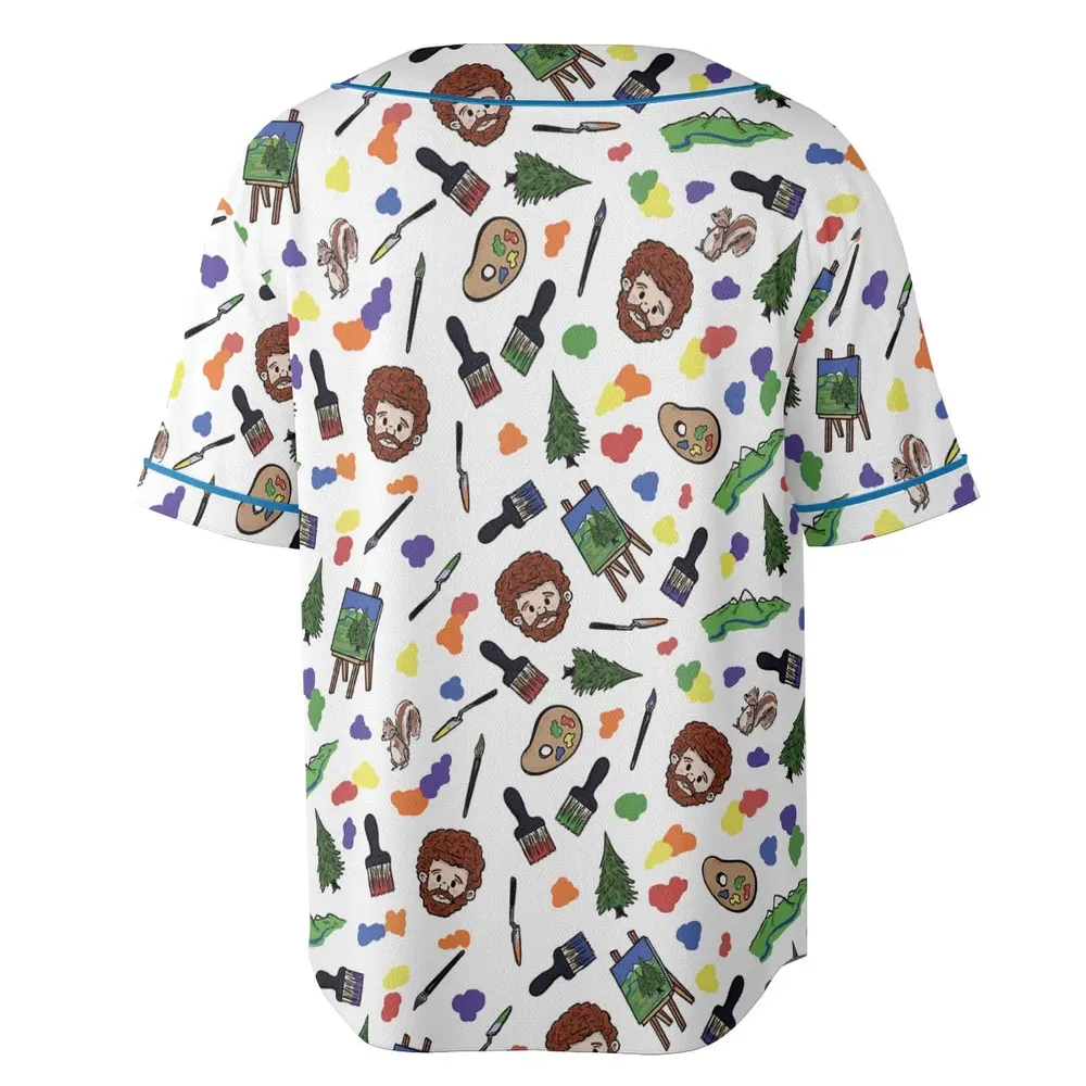 Joy Of Painting Bob Ross Unisex Baseball Jersey - 4