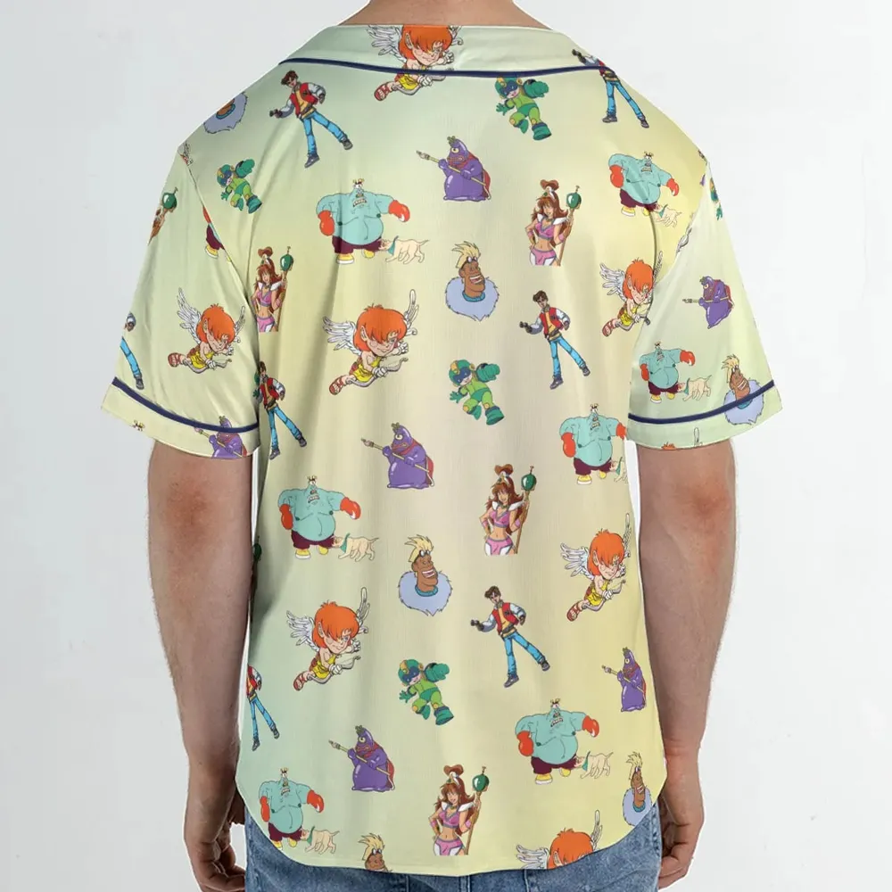 80s Captain N: The Game Master Characters Unisex Baseball Jersey - 2