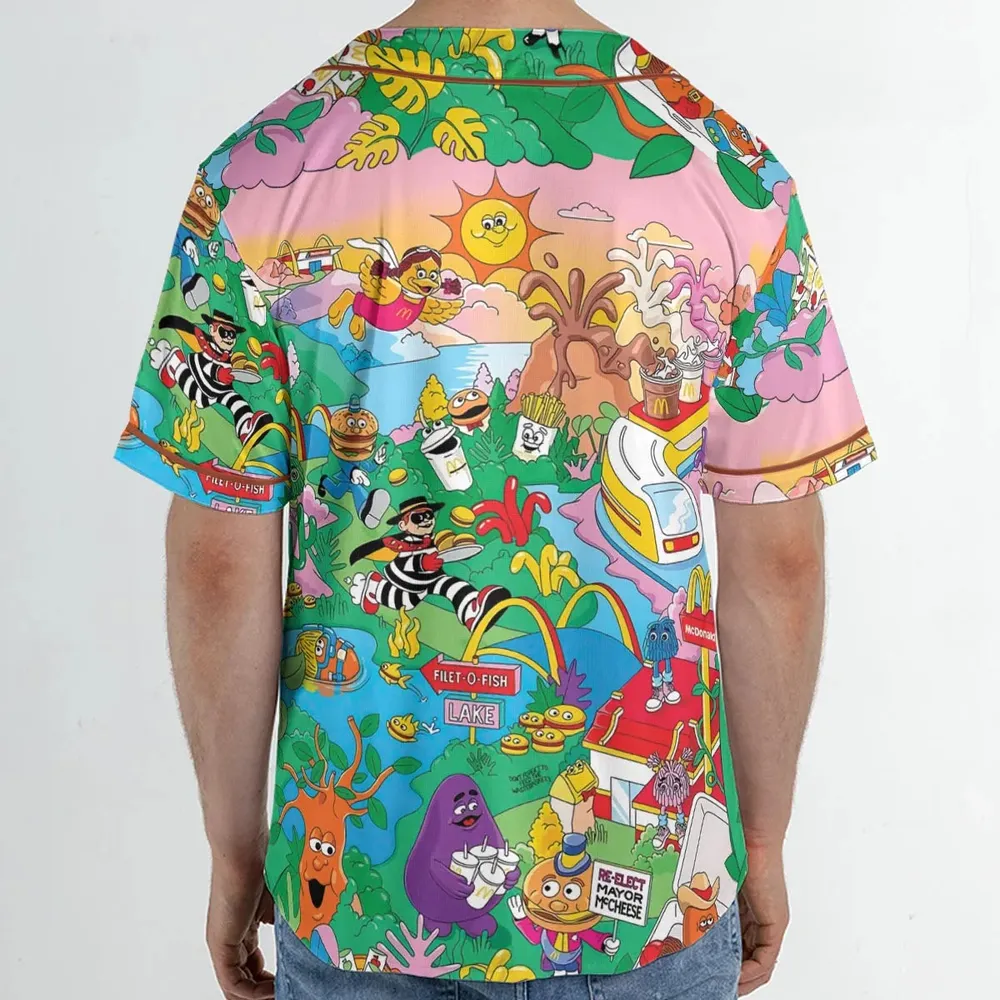 Foodland Mcdonaldland Unisex Baseball Jersey - 2