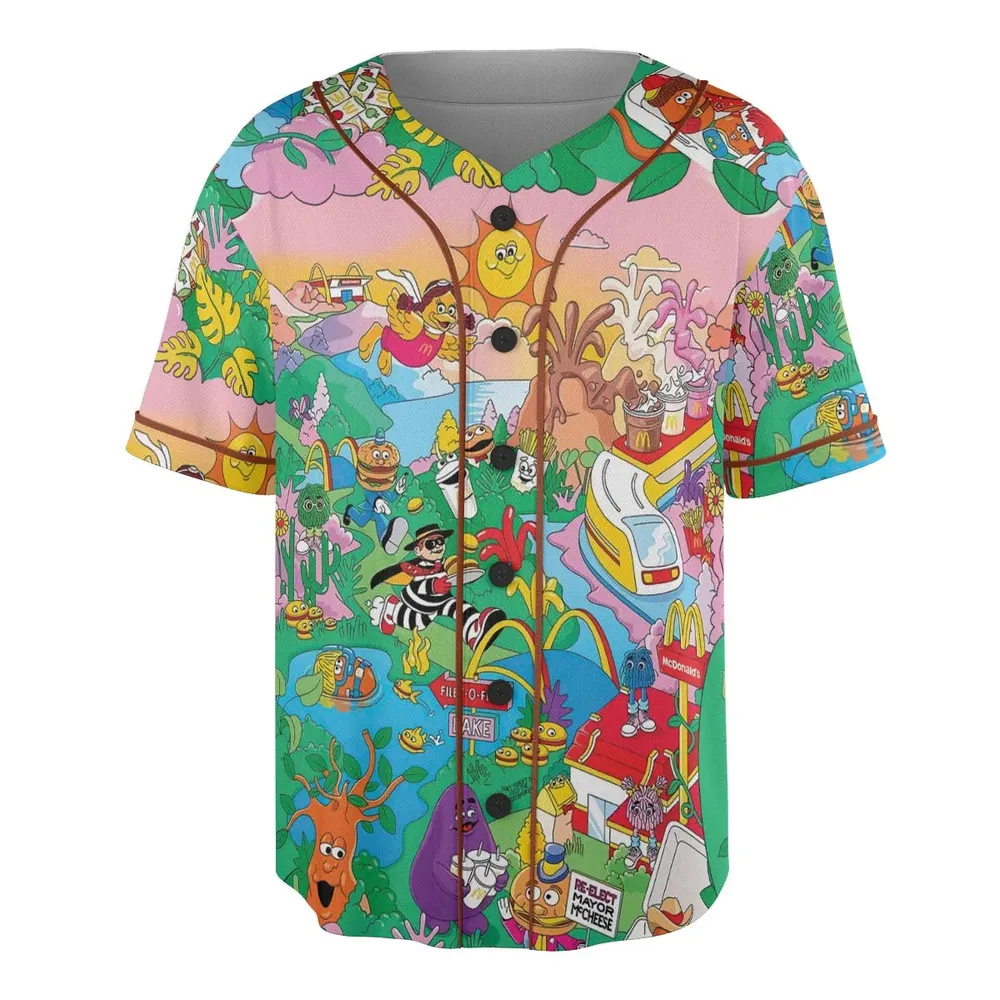Foodland Mcdonaldland Unisex Baseball Jersey - 3