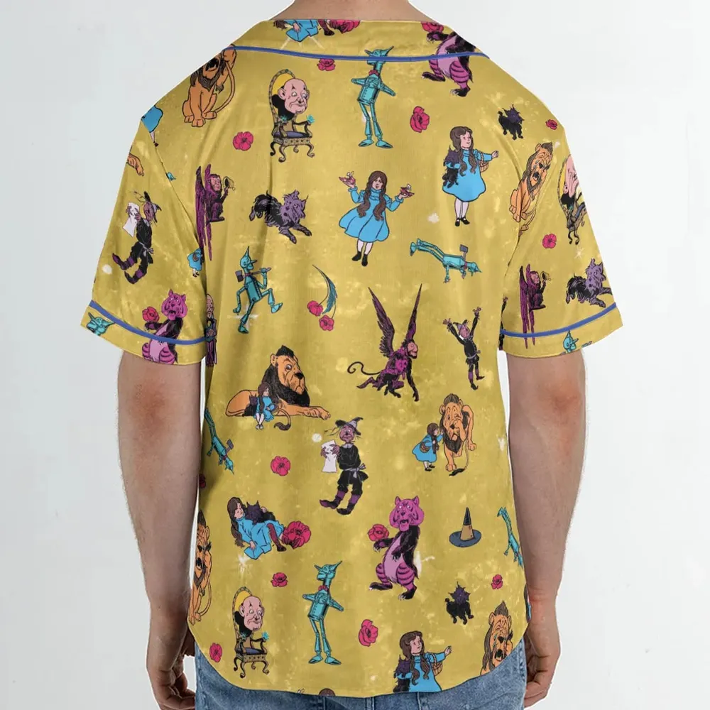 Friends in Emerald City Wizard of Oz Unisex Baseball Jersey - 2