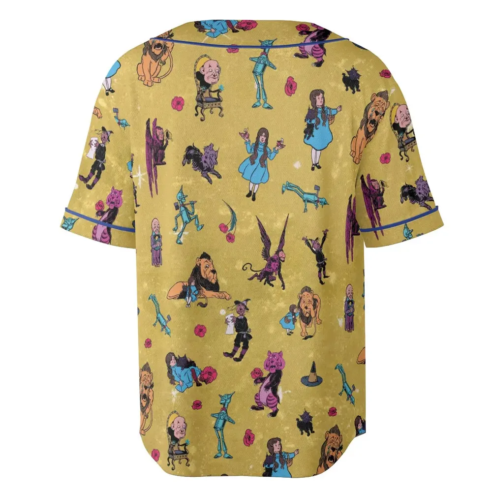 Friends in Emerald City Wizard of Oz Unisex Baseball Jersey - 4