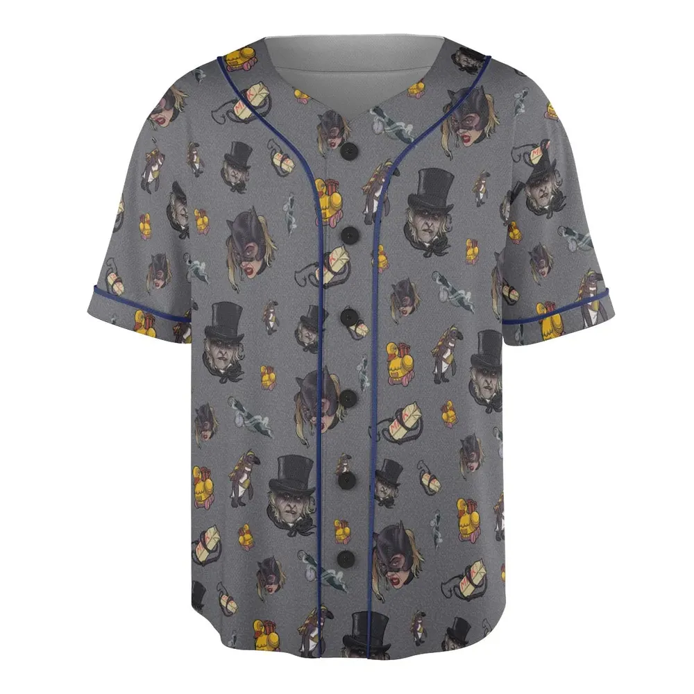 90s Returns Penguin and Catwoman Unisex Baseball Jersey - 3