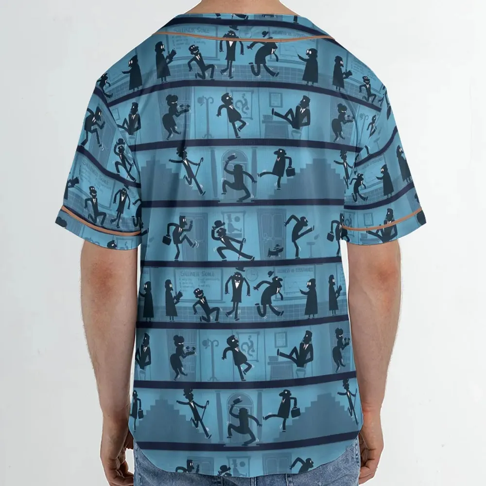 Walking In The Darkness Silly Walks Unisex Baseball Jersey - 2