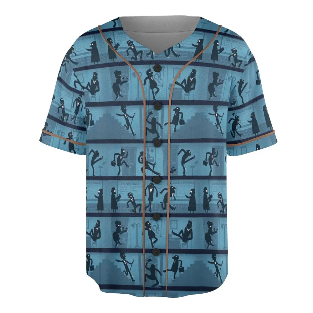 Walking In The Darkness Silly Walks Unisex Baseball Jersey - 3