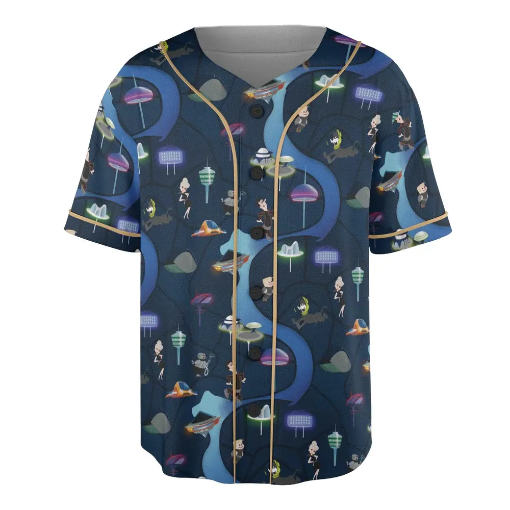 City of The Future The Jetsons Unisex Baseball Jersey - 3