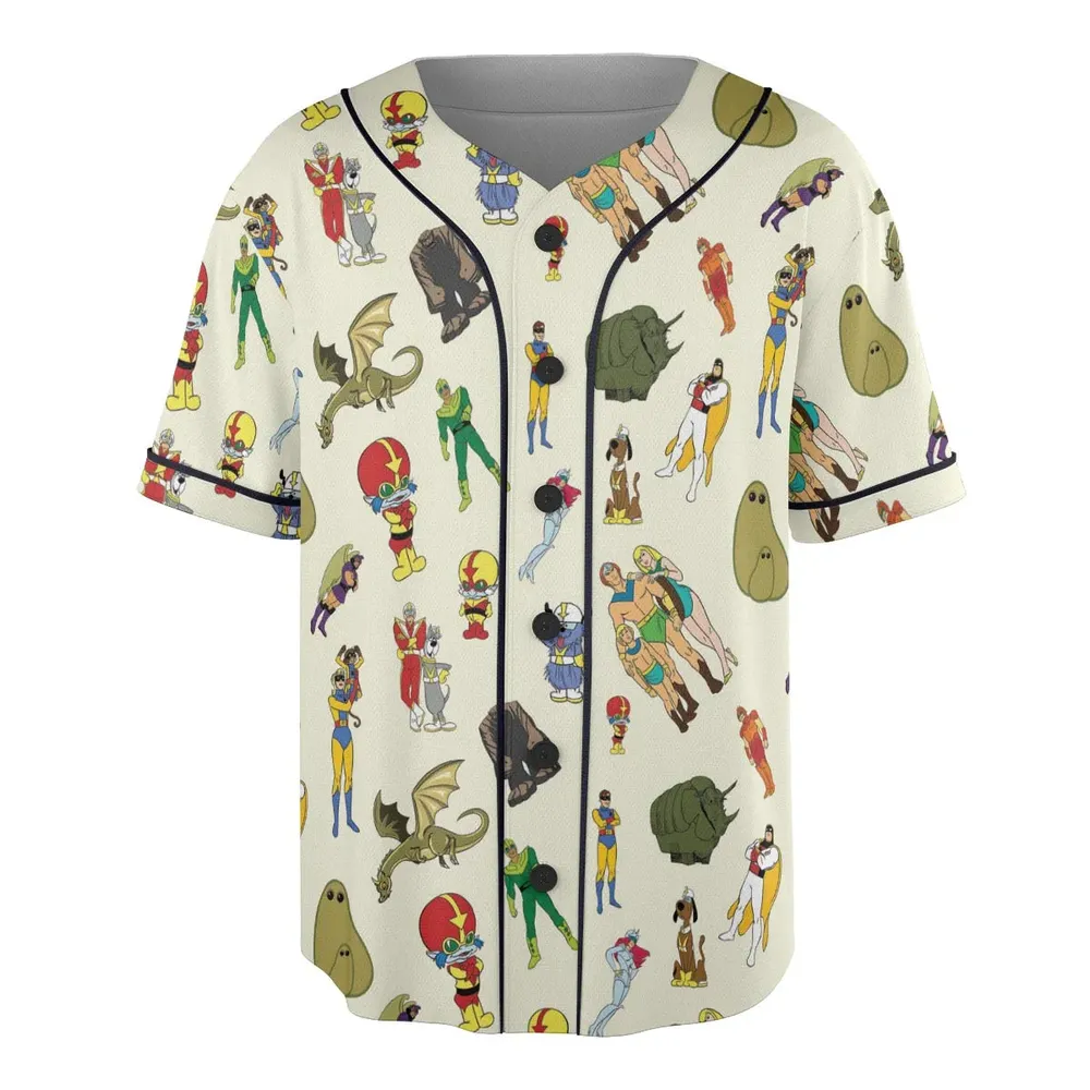 Herculoids and The Rest Of Hanna Barbera Space Stars Unisex Baseball Jersey - 3