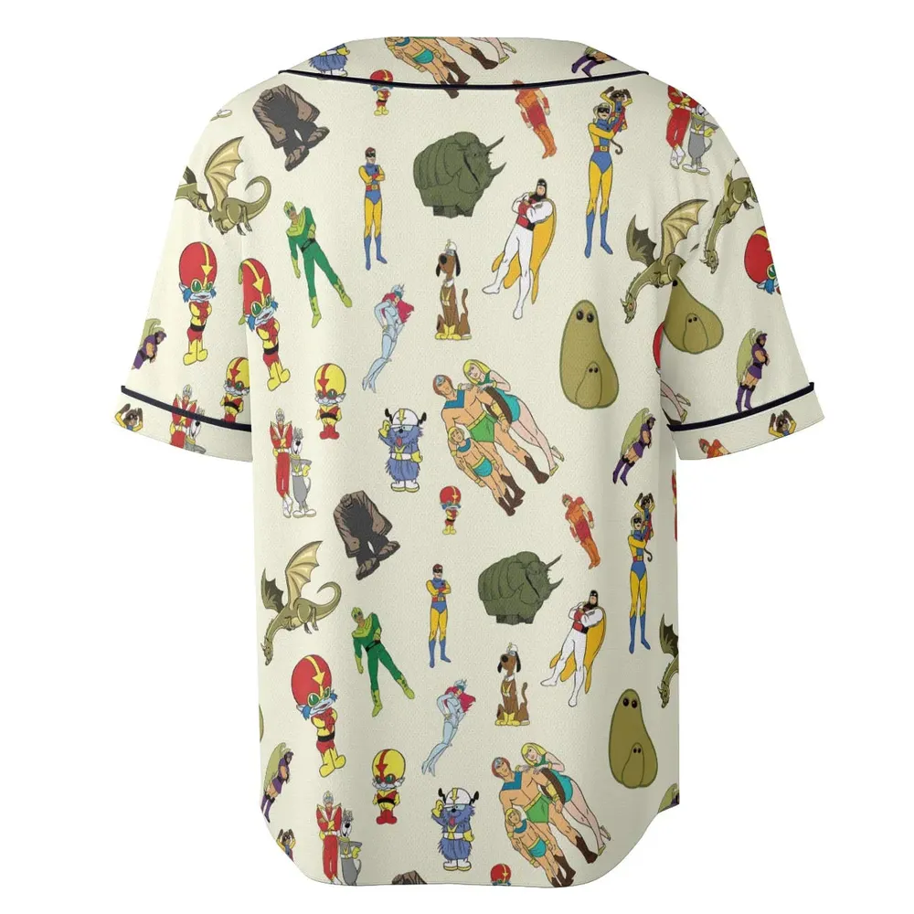 Herculoids and The Rest Of Hanna Barbera Space Stars Unisex Baseball Jersey - 4