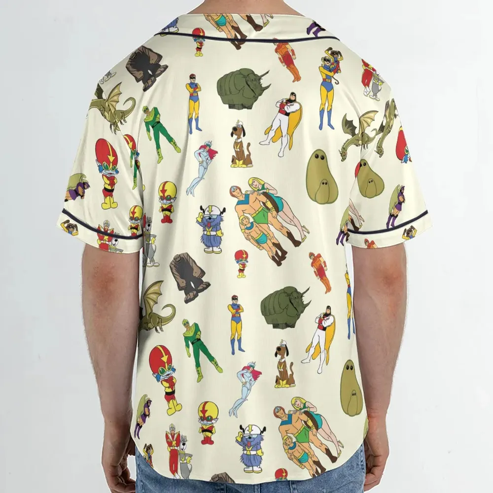 Herculoids and The Rest Of Hanna Barbera Space Stars Unisex Baseball Jersey - 2