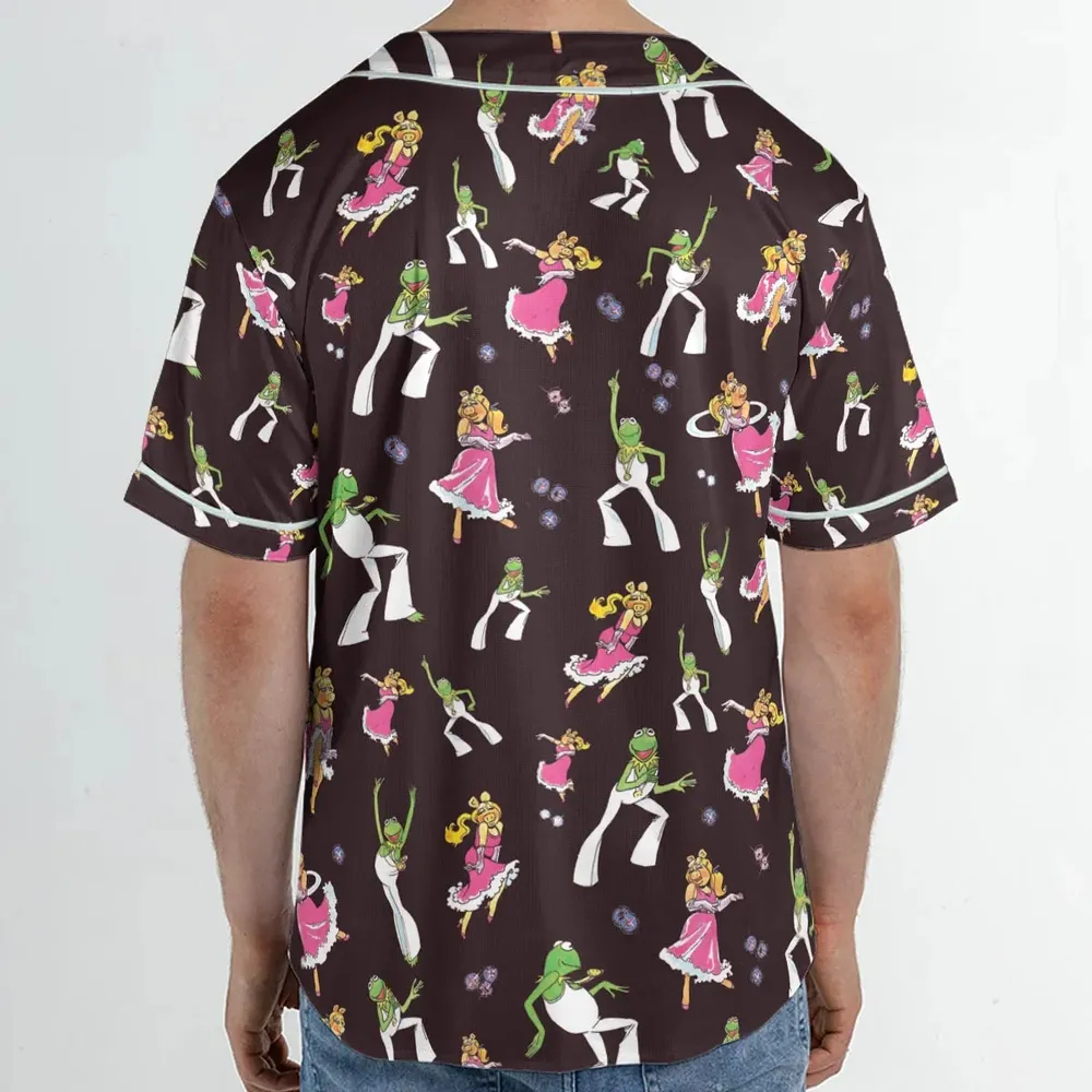 Disco Couple Kermit And Piggy The Muppet Show Unisex Baseball Jersey - 2