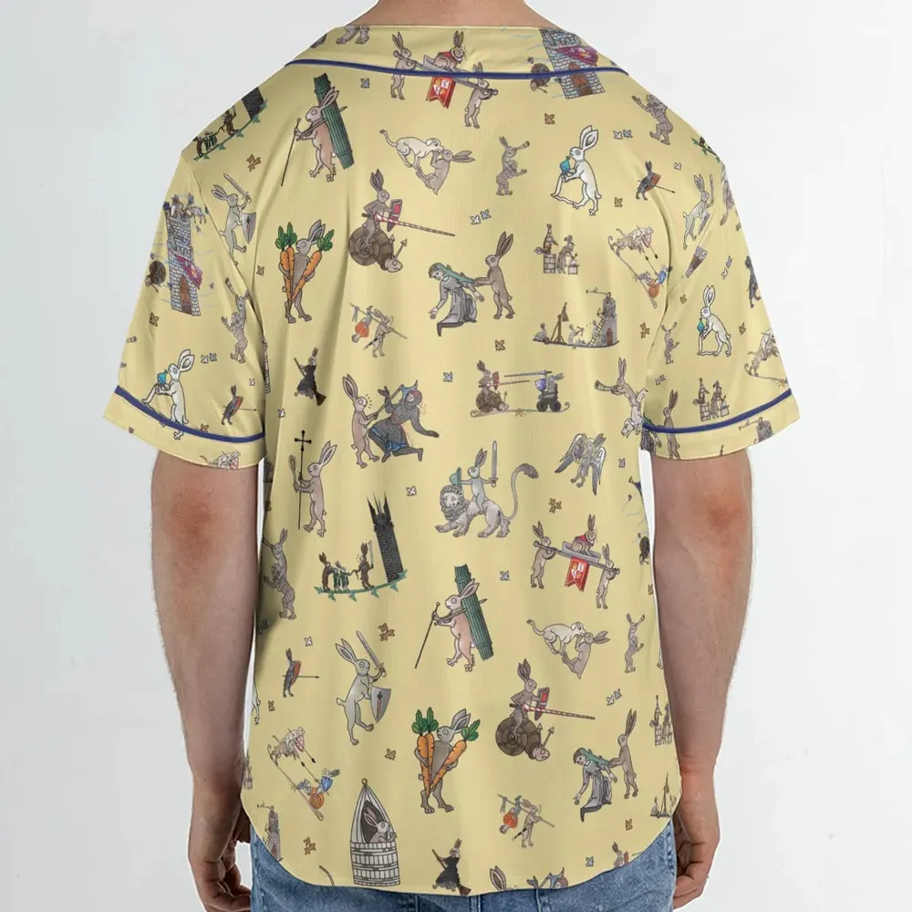 Killer Rabbit The Medieval Marginalia Unisex Baseball Jersey - 2