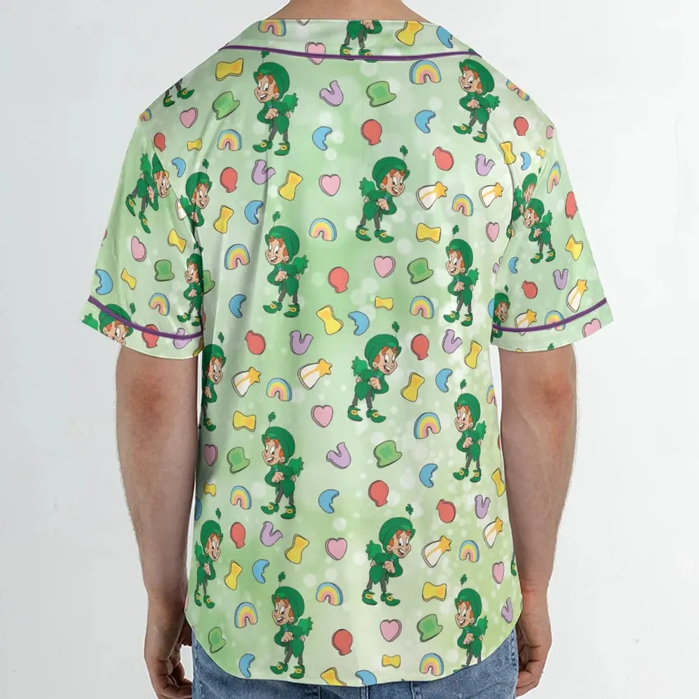 Lucky the Leprechaun Cereal Unisex Baseball Jersey - 2