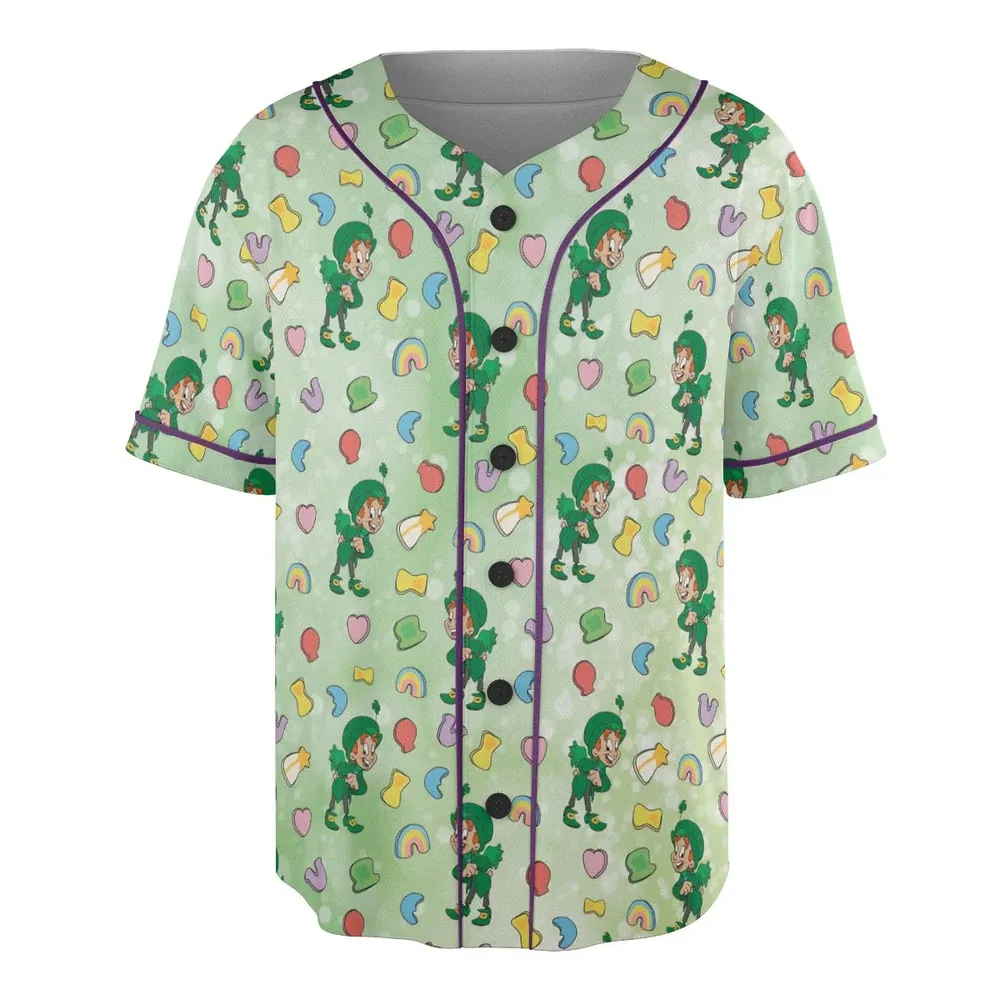 Lucky the Leprechaun Cereal Unisex Baseball Jersey - 3