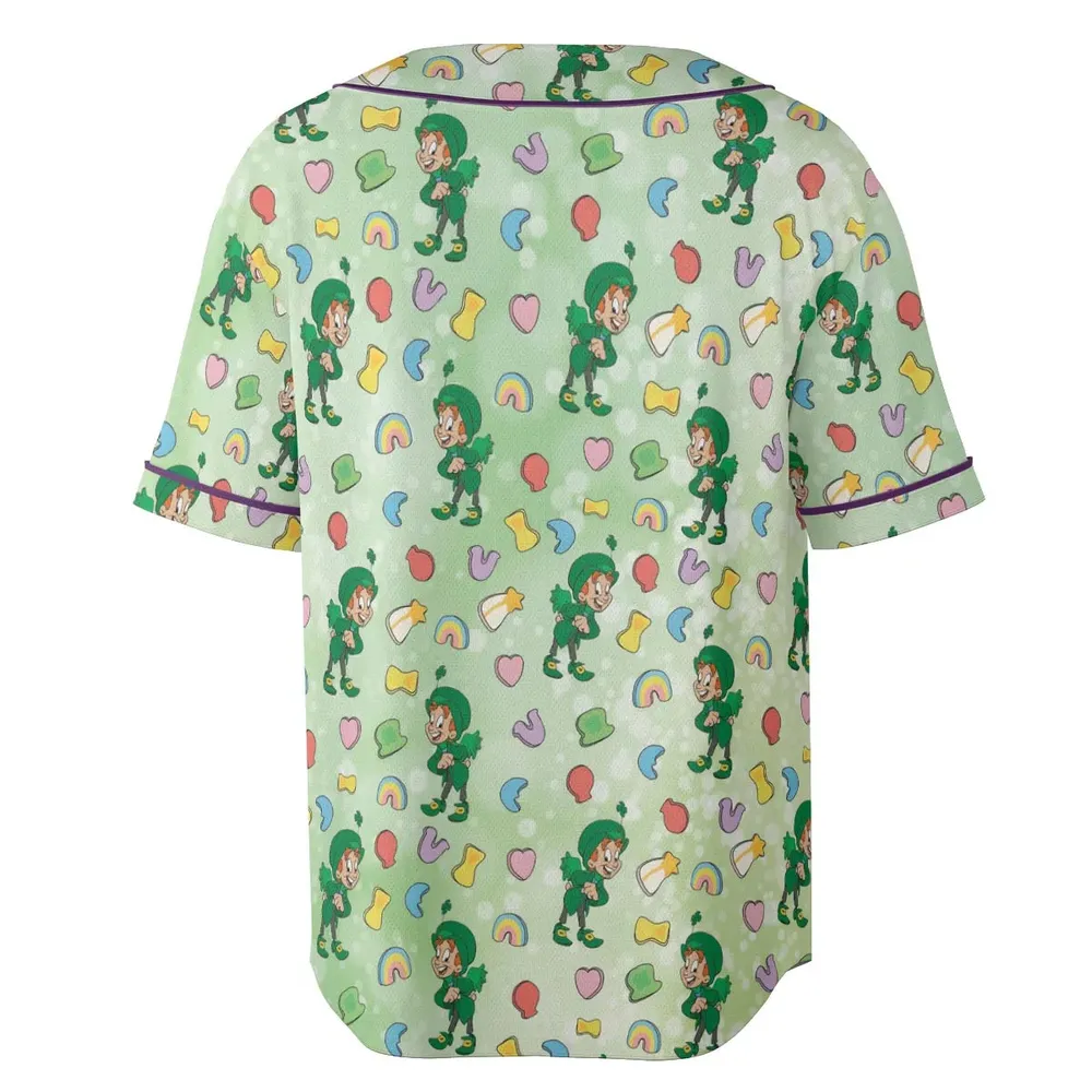 Lucky the Leprechaun Cereal Unisex Baseball Jersey - 4