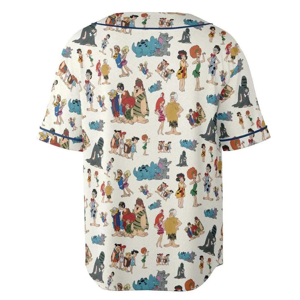 The Pebbles and Bamm Bamm Show Characters Unisex Baseball Jersey - 4