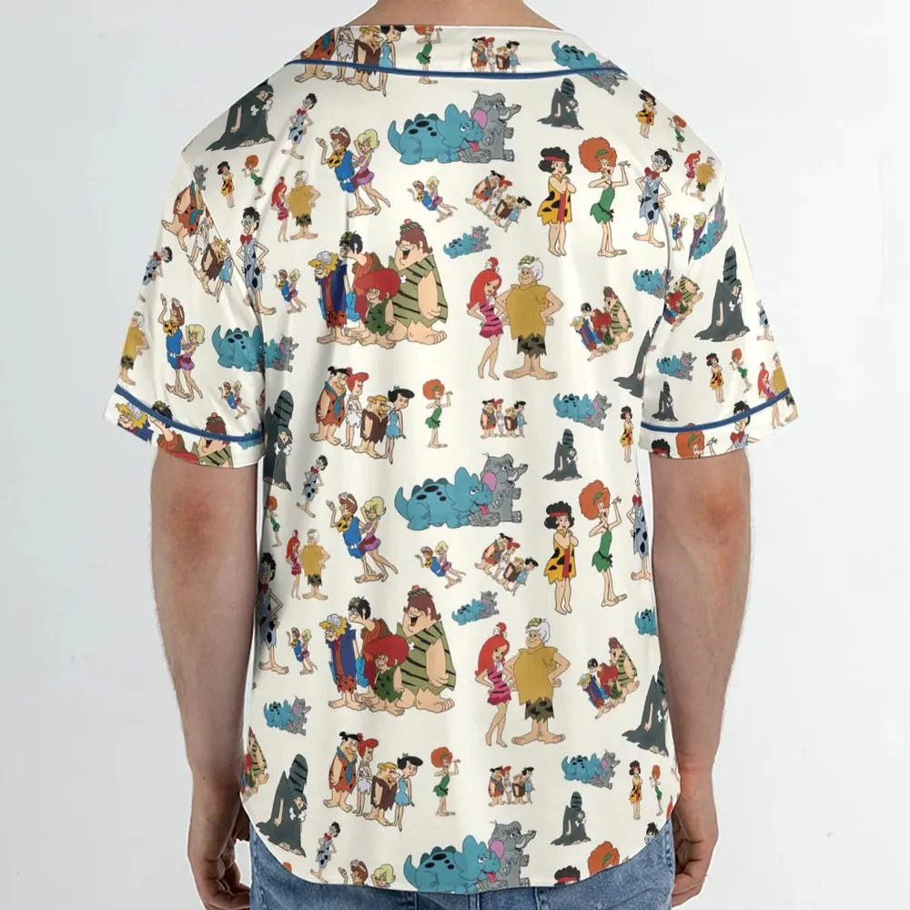 The Pebbles and Bamm Bamm Show Characters Unisex Baseball Jersey - 2