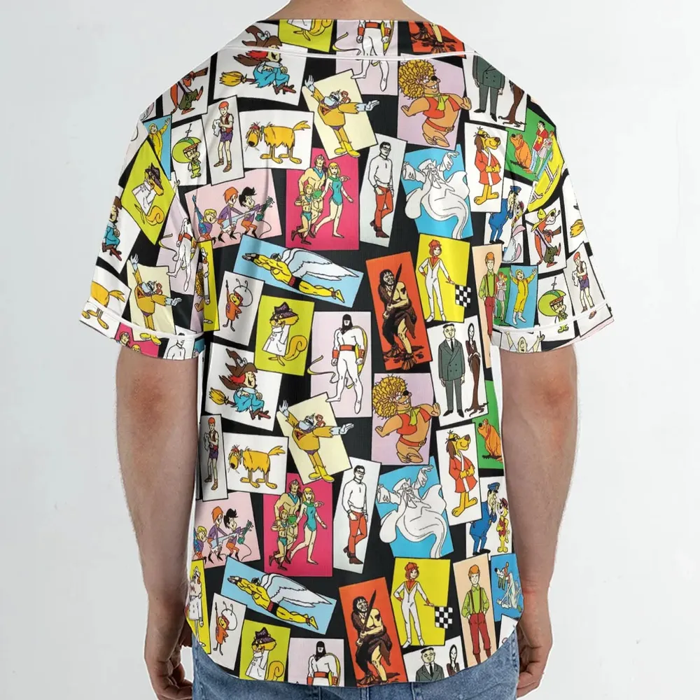 Back To The Day Old Cartoon Shows Unisex Baseball Jersey - 2