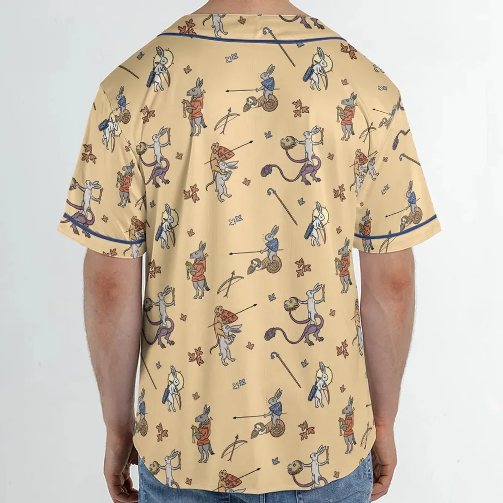 The Medieval Marginalia Killer Rabbit Monty Python Unisex Baseball Jersey - 2