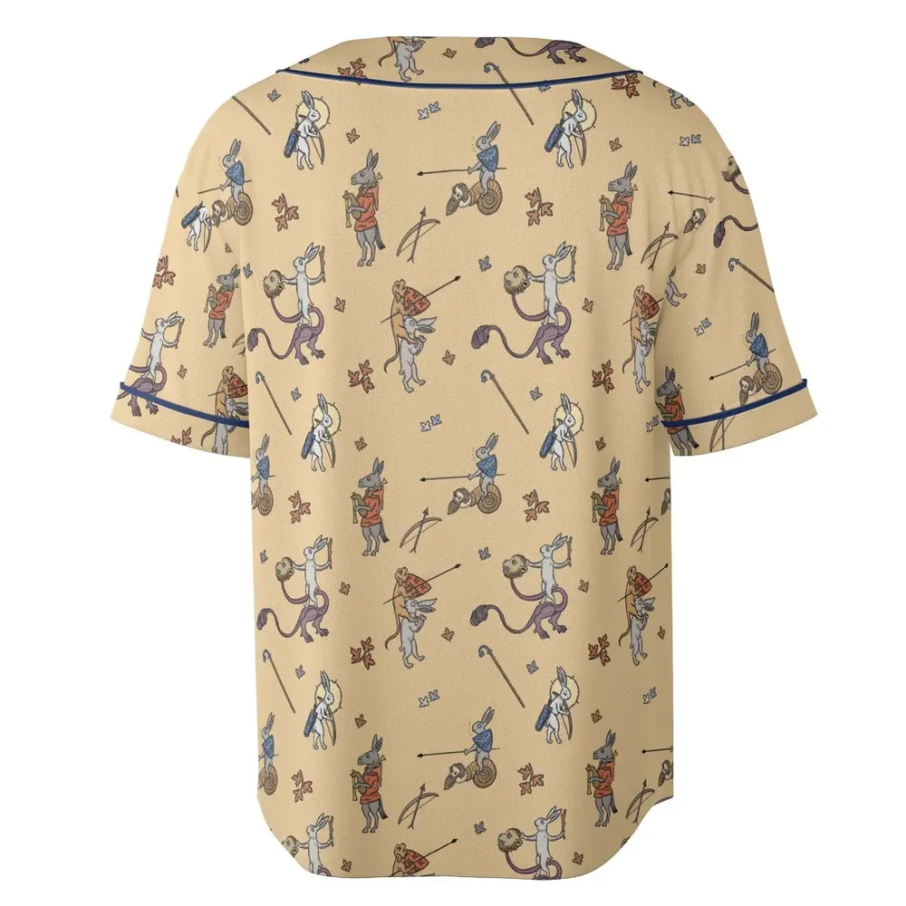 The Medieval Marginalia Killer Rabbit Monty Python Unisex Baseball Jersey - 4