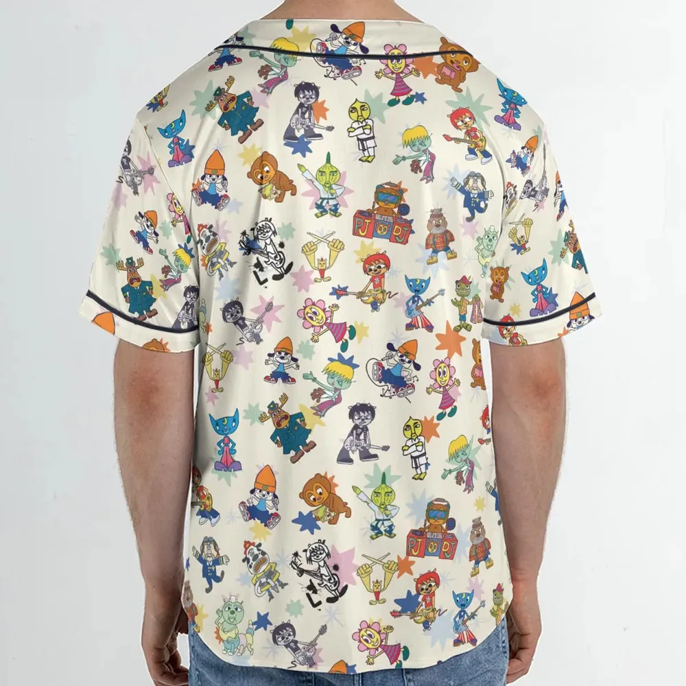 Parappa the Rapper Characters Unisex Baseball Jersey - 2
