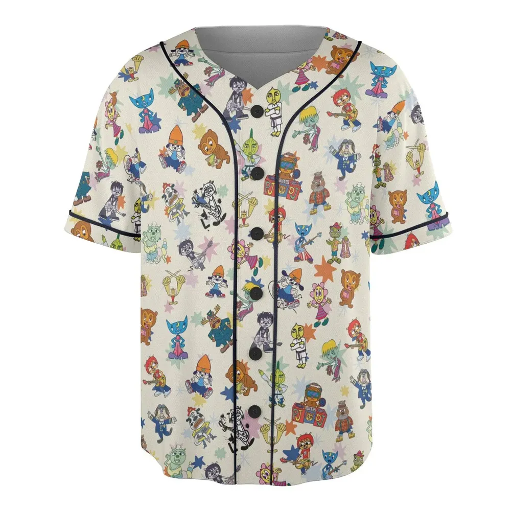 Parappa the Rapper Characters Unisex Baseball Jersey - 3