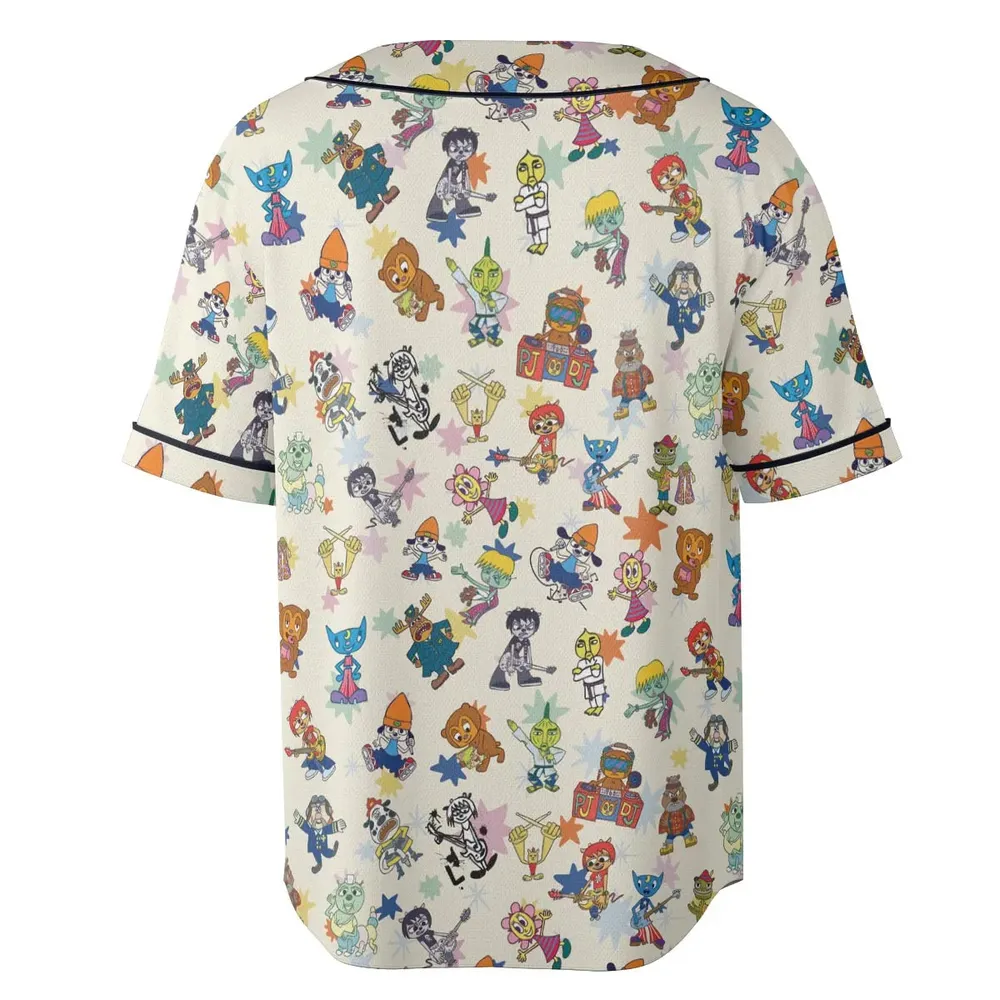 Parappa the Rapper Characters Unisex Baseball Jersey - 4