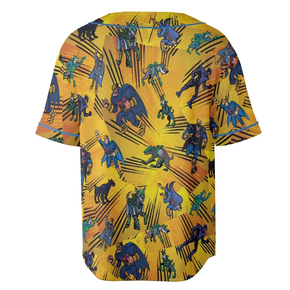 Blue Falcon and Dynomutt Unisex Baseball Jersey - 4