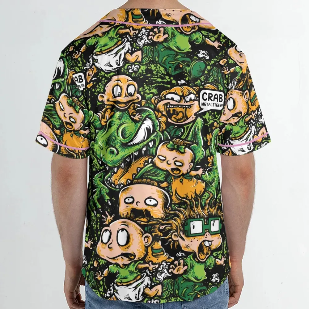 Old Skool Saturday Morning Rugrats Unisex Baseball Jersey - 2