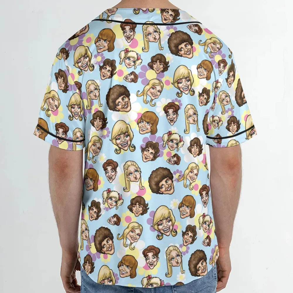 Retro TV The Brady Bunch Characters Unisex Baseball Jersey - 2