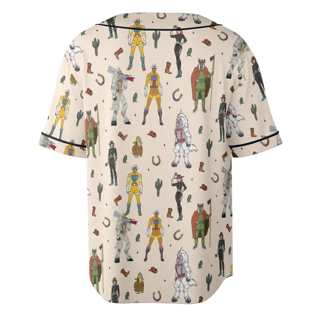 Western Bravestarr Characters Unisex Baseball Jersey - 4
