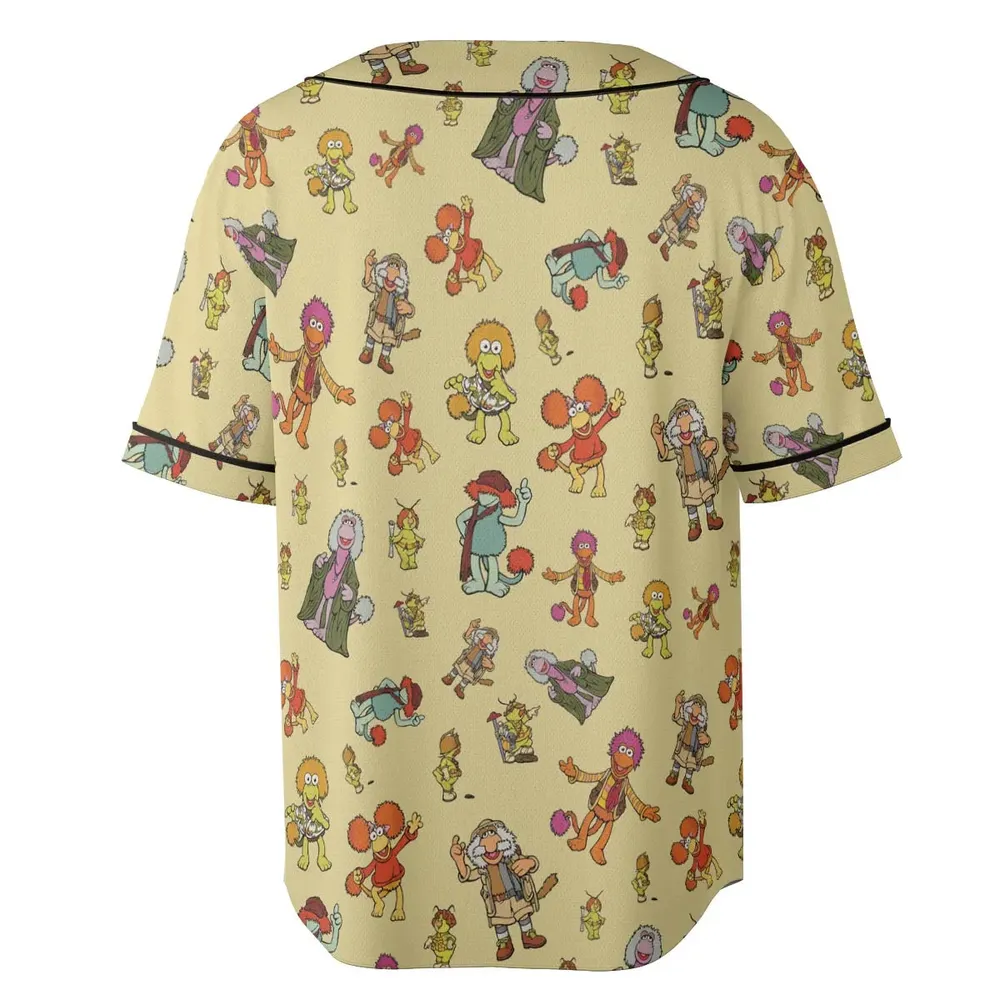 Fraggle Rock Characters Unisex Baseball Jersey - 4